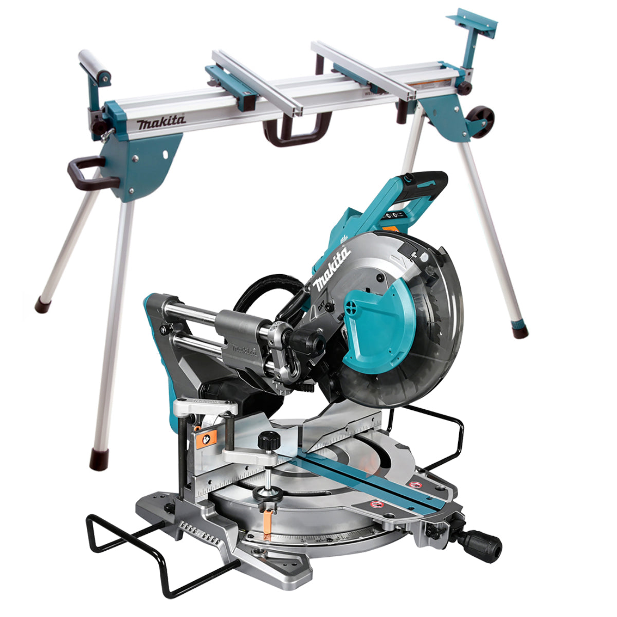 Makita LS004GZ01 40V XGT Brushless 260mm Slide Compound Mitre Saw with Adjustable Saw Stand