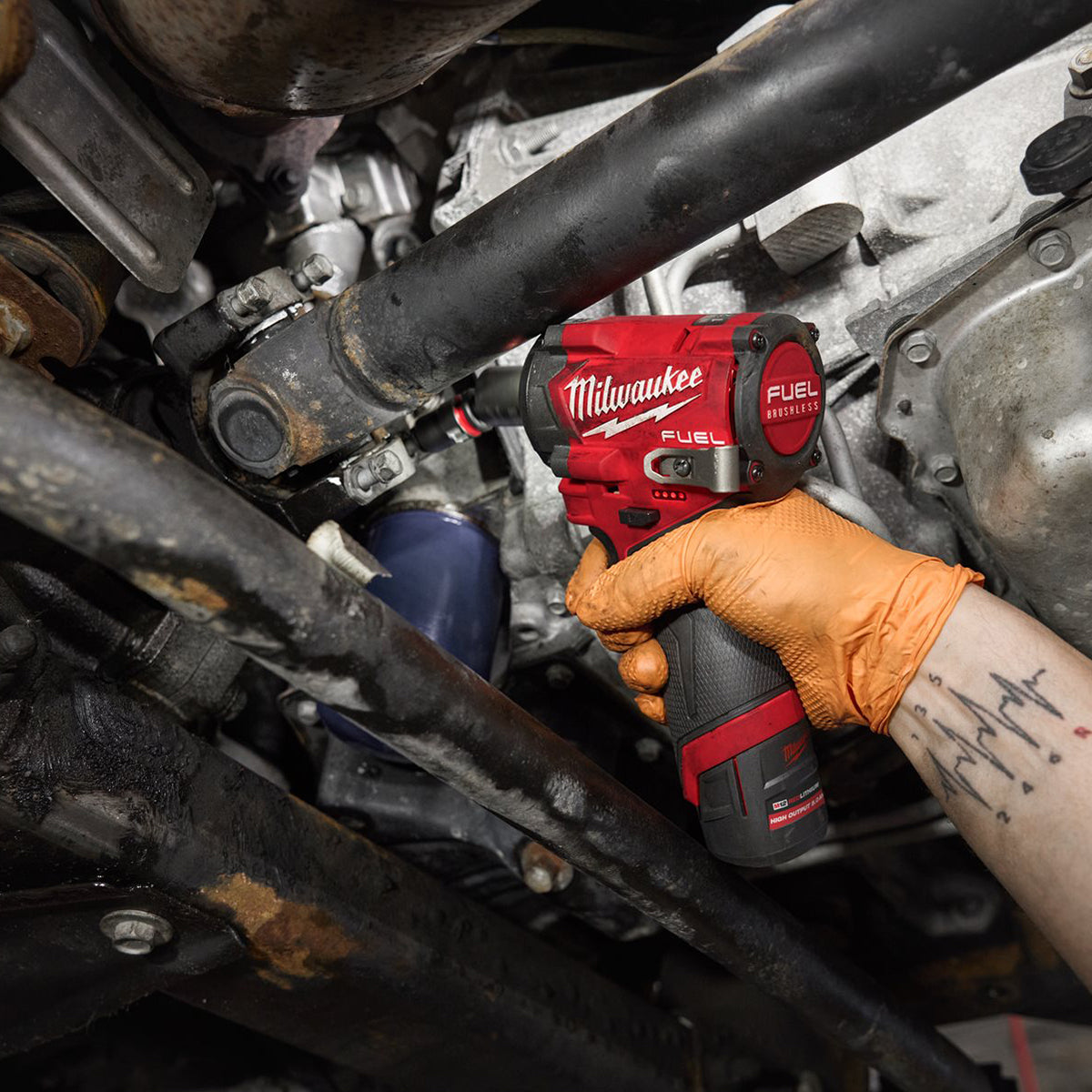 Milwaukee M12FCIWF38G3-0 12V M12 FUEL Brushless 3/8" Impact Wrench with 1 x 2.0Ah Battery Charger & Bag