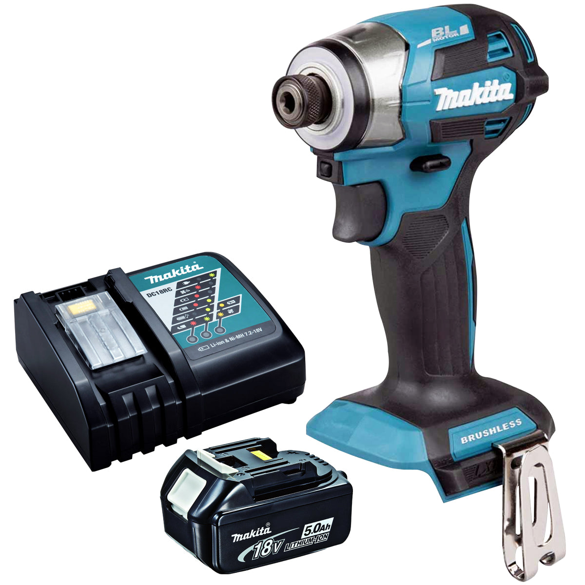 Makita DTD173Z 18V LXT Brushless Impact Driver With 1 x 5.0Ah Battery & Charger