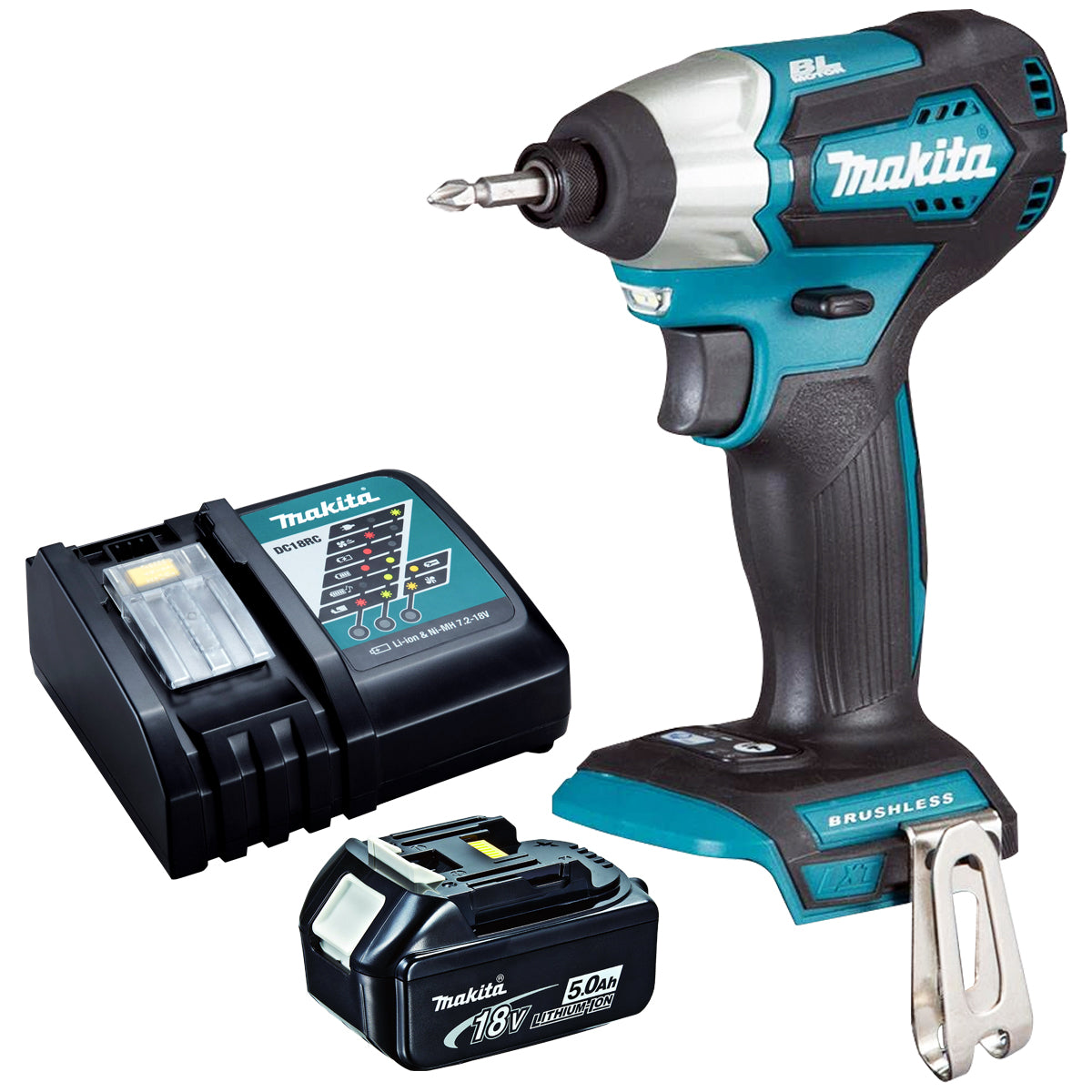 Makita DTD155Z 18V LXT Brushless Impact Driver with 1 x 5.0Ah Battery & Charger