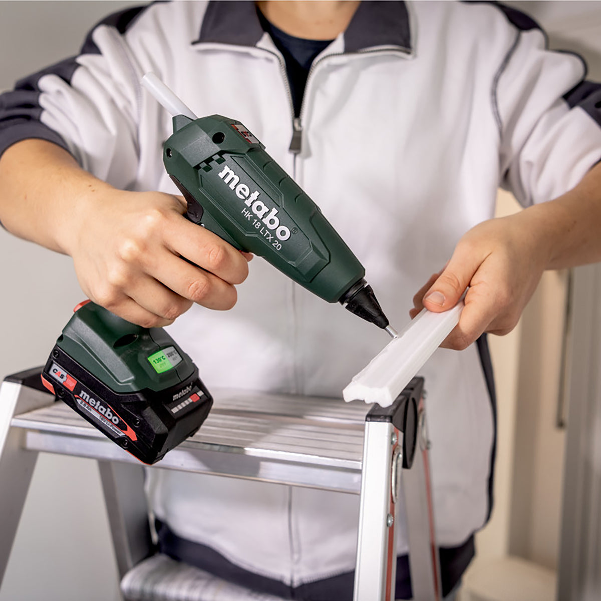 Metabo HK 18 LTX 20 18V Hot Glue Gun Body Only with 26 Piece Glue Sticks & Metabox 600797840