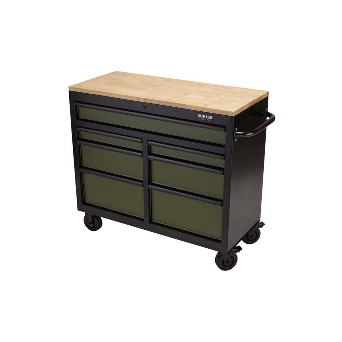 Draper B100-41GR BUNKER 41" Workbench Roller Tool Cabinet 7 Drawer Green 08221