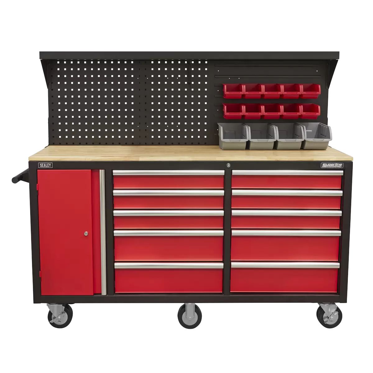 Sealey AP6310 10 Drawer Mobile Workstation with Backboard