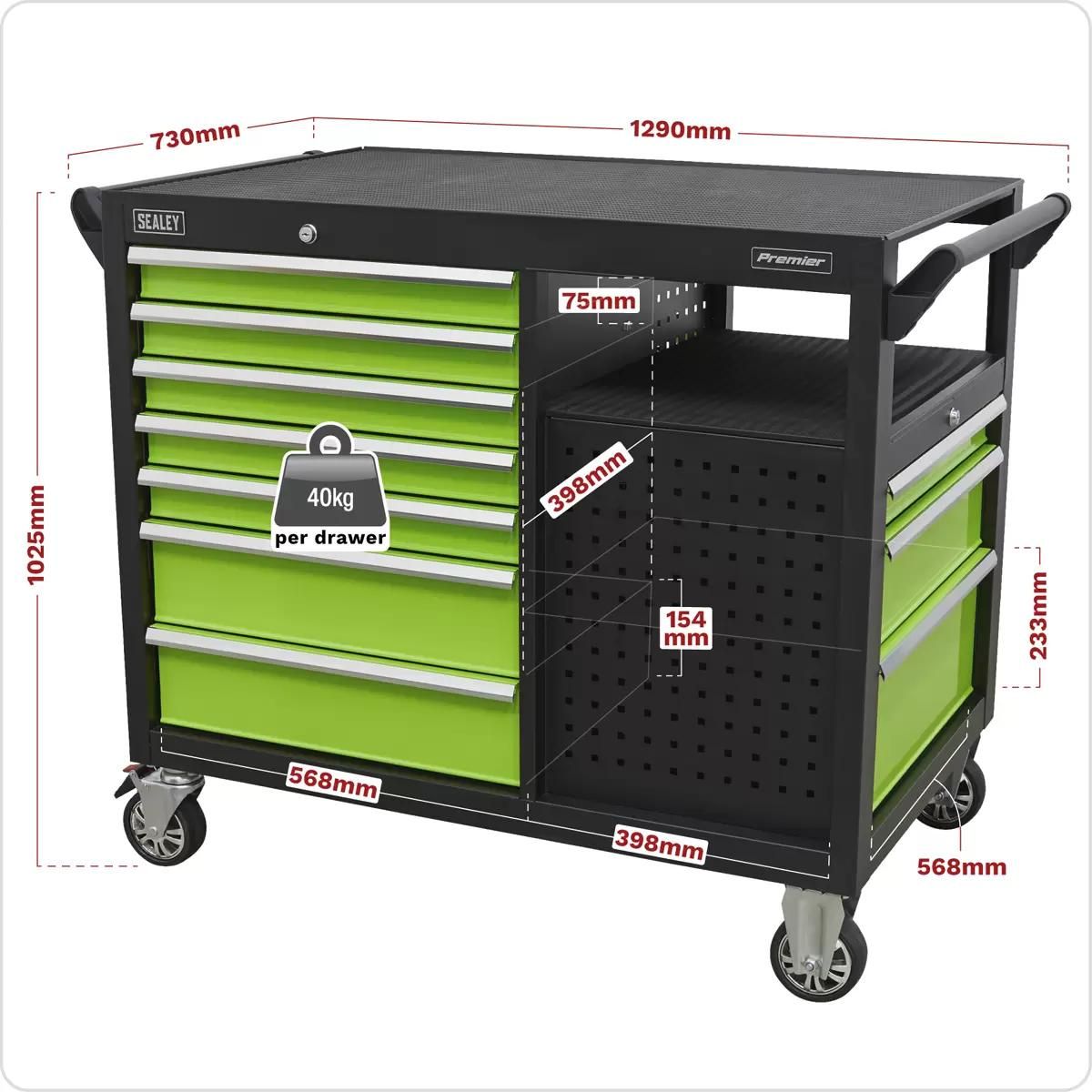 Sealey AP45MWS Mobile Workstation 10 Drawer 1140mm