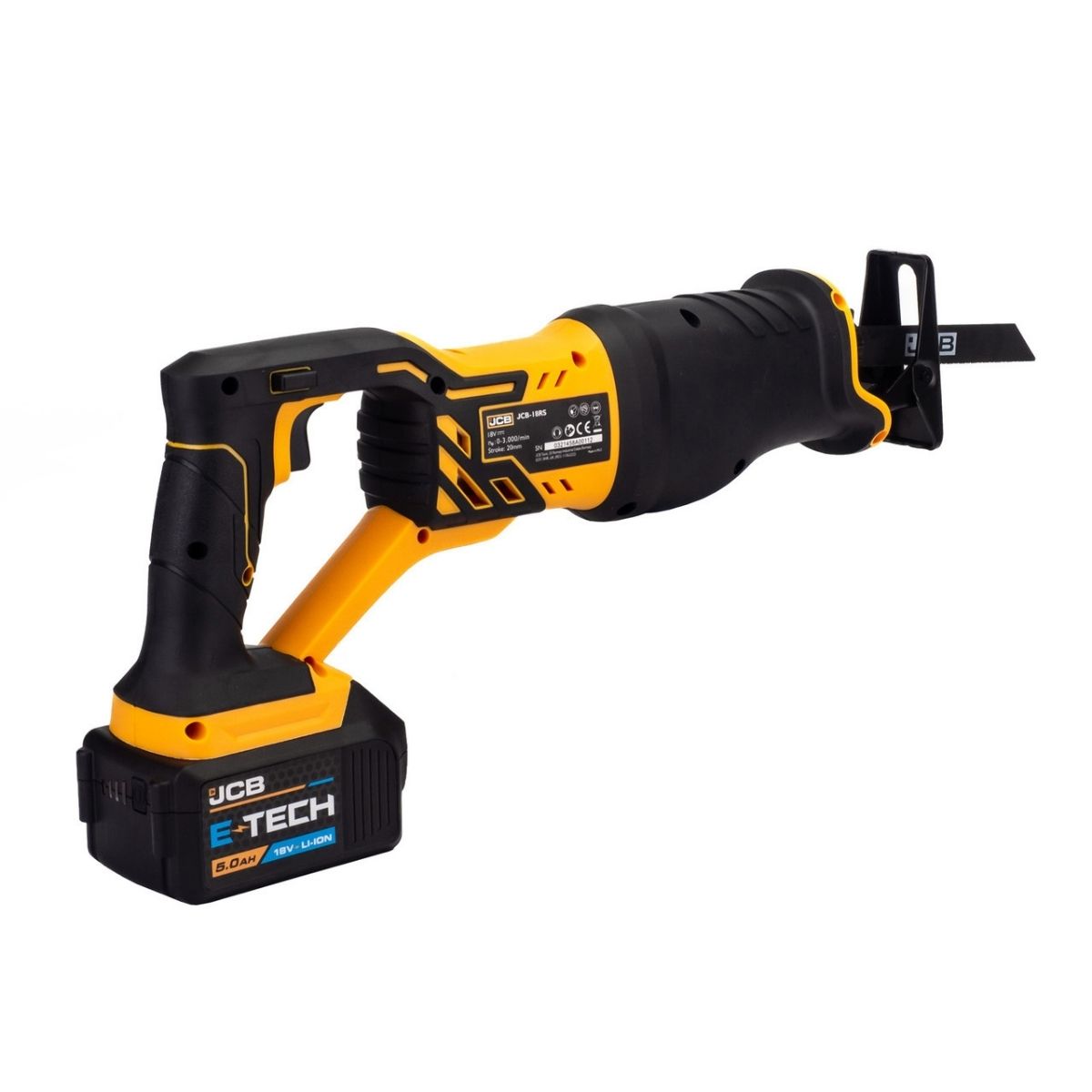 JCB 21-18RS-5X-BG 18V Reciprocating Saw with 1 x 5.0Ah Battery, Charger & Bag