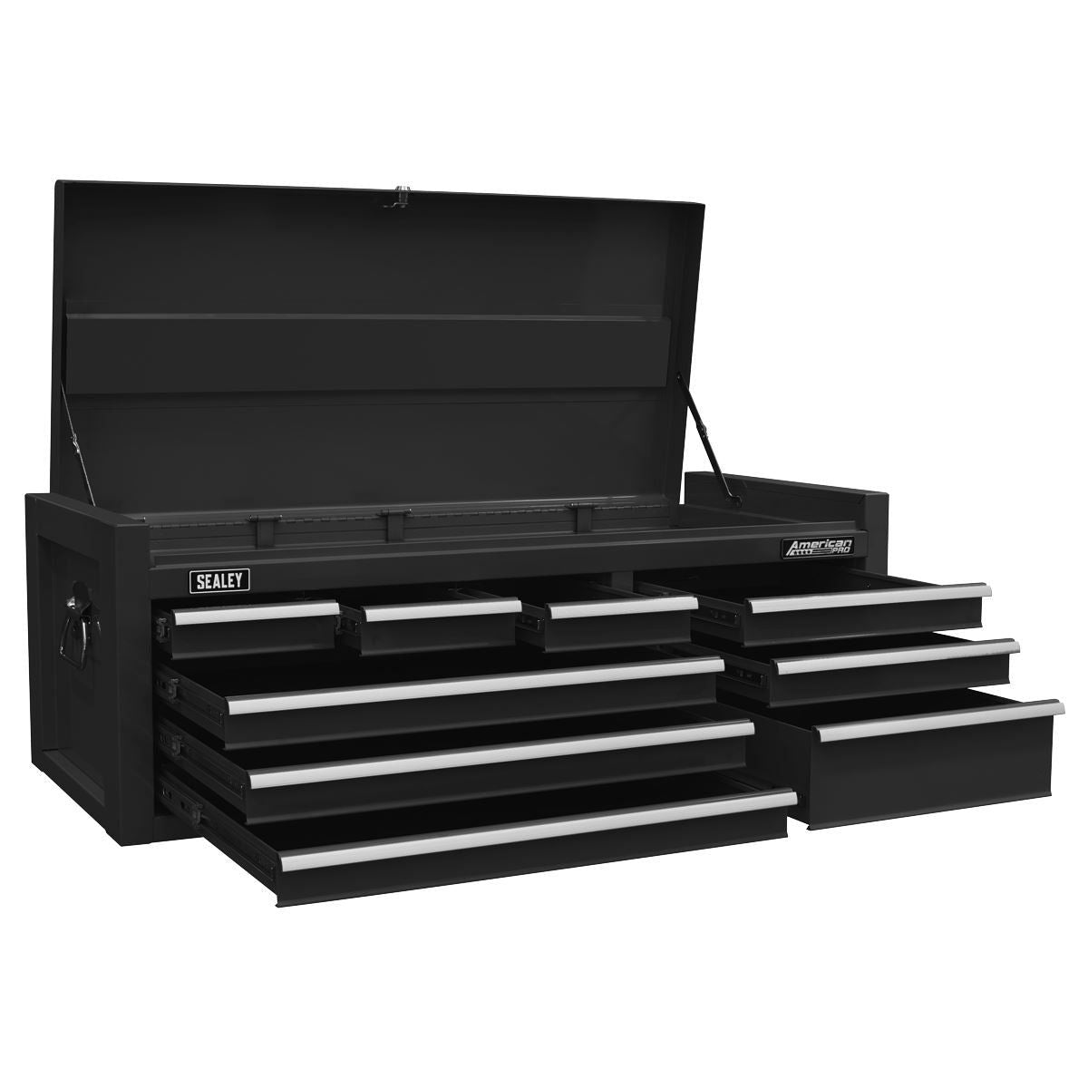 Sealey AP4109B 9 Drawer Top chest with Ball Bearing Slides Black