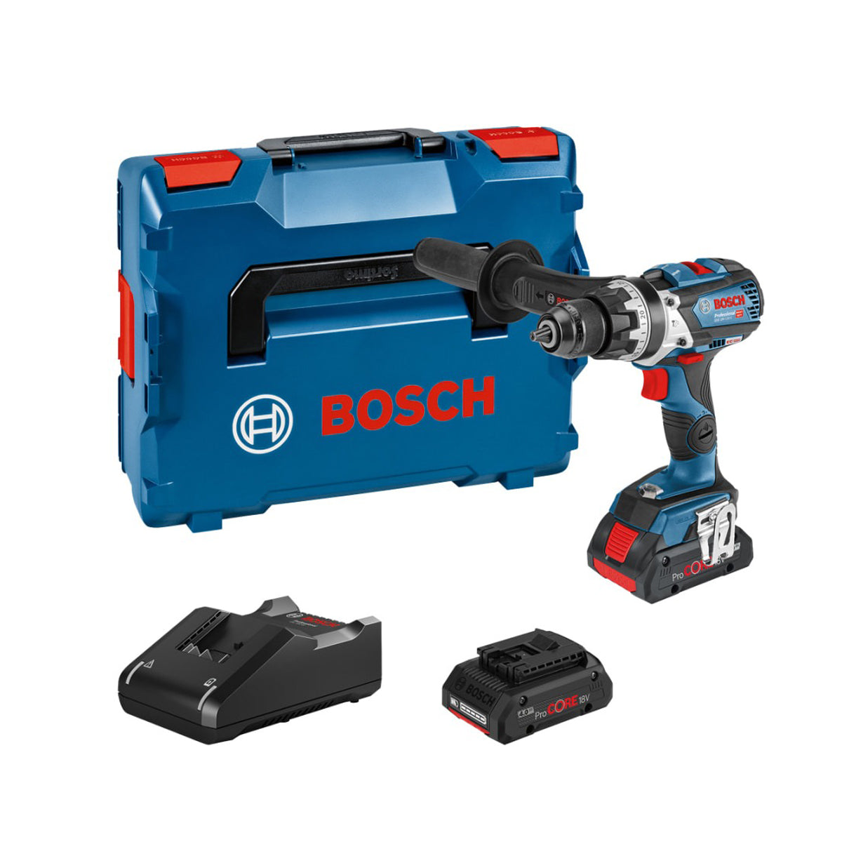 Bosch GSB 18V-110C Brushless Combi Drill Kit with 2 x 4.0Ah Batteries & Charger in Case 06019G0376