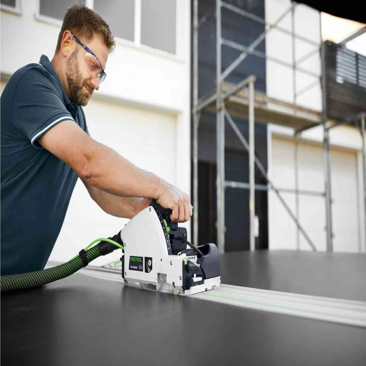 Festool TSV 60 KEB-Plus 110V GB Plunge-Cut Saw - 576734 With 2 x Guide Rail, Connector, Clamp & Bag