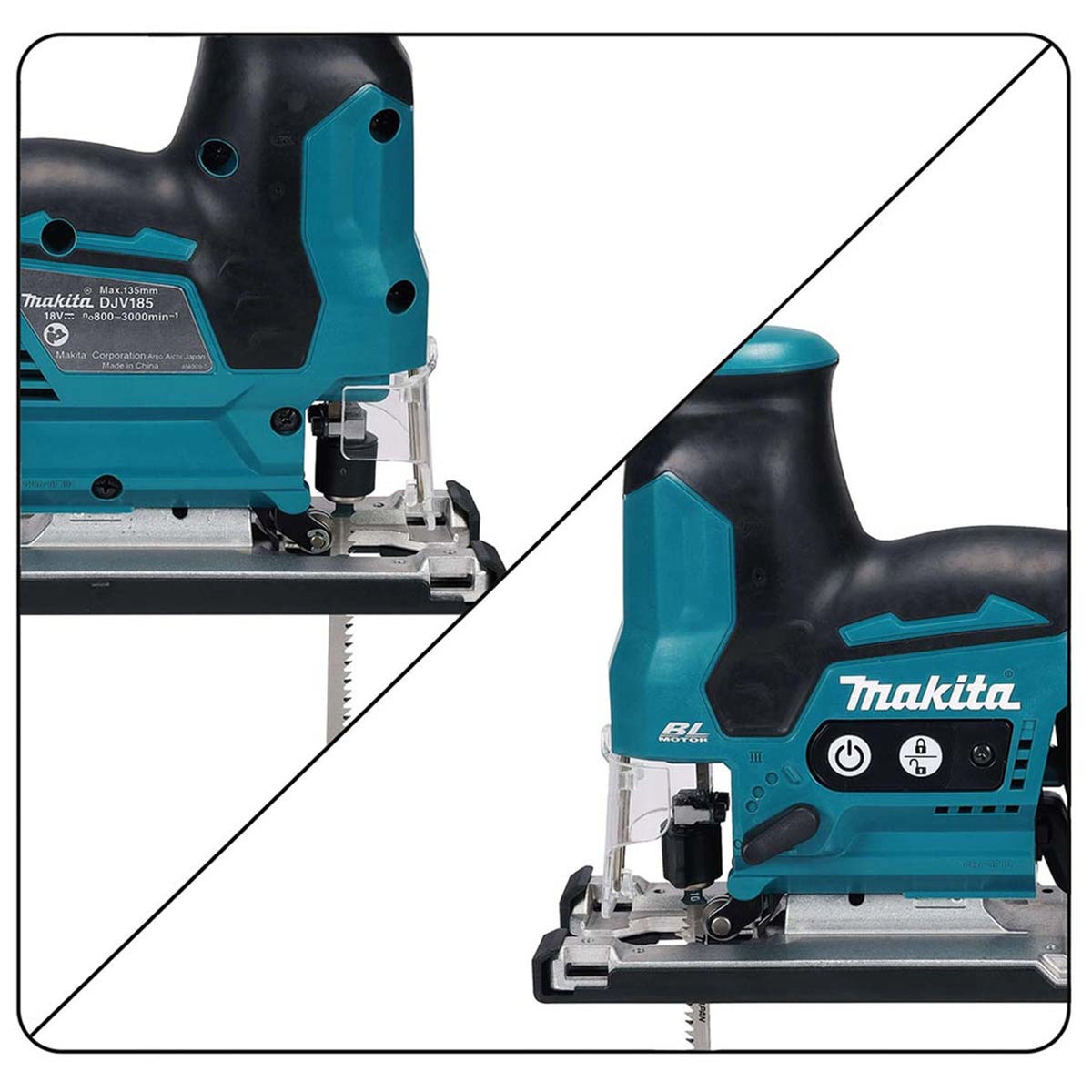 Makita DJV185Z 18V Brushless Jigsaw with 1 x 4.0Ah Battery & Charger