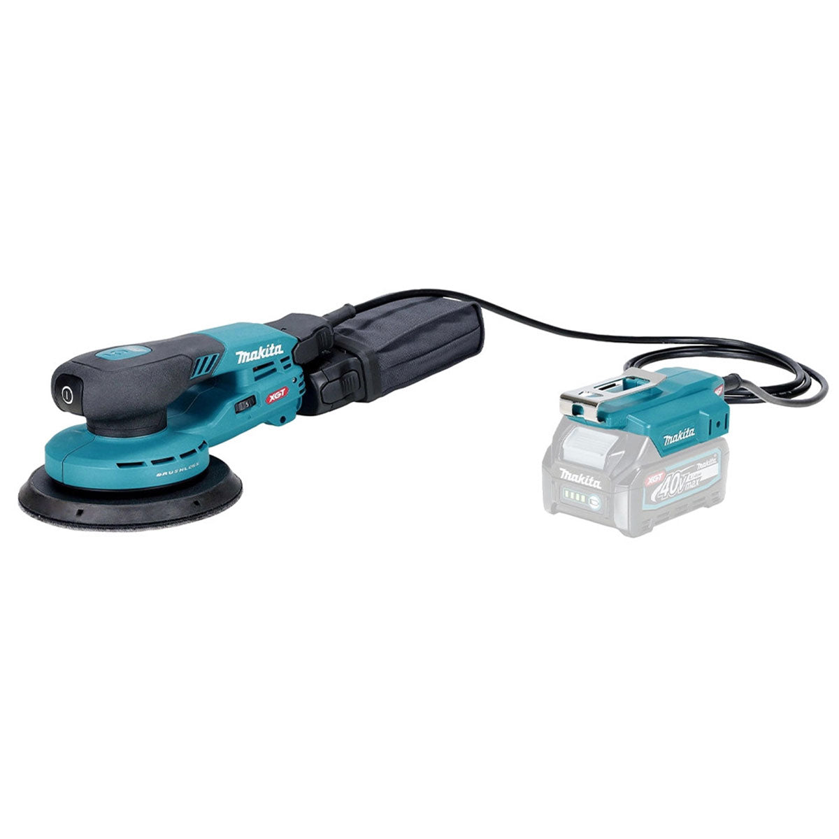 Makita BO002CGZ 40V XGT 150mm Brushless Random Orbit Sander with 1 x 2.5Ah Battery Charger & Bag