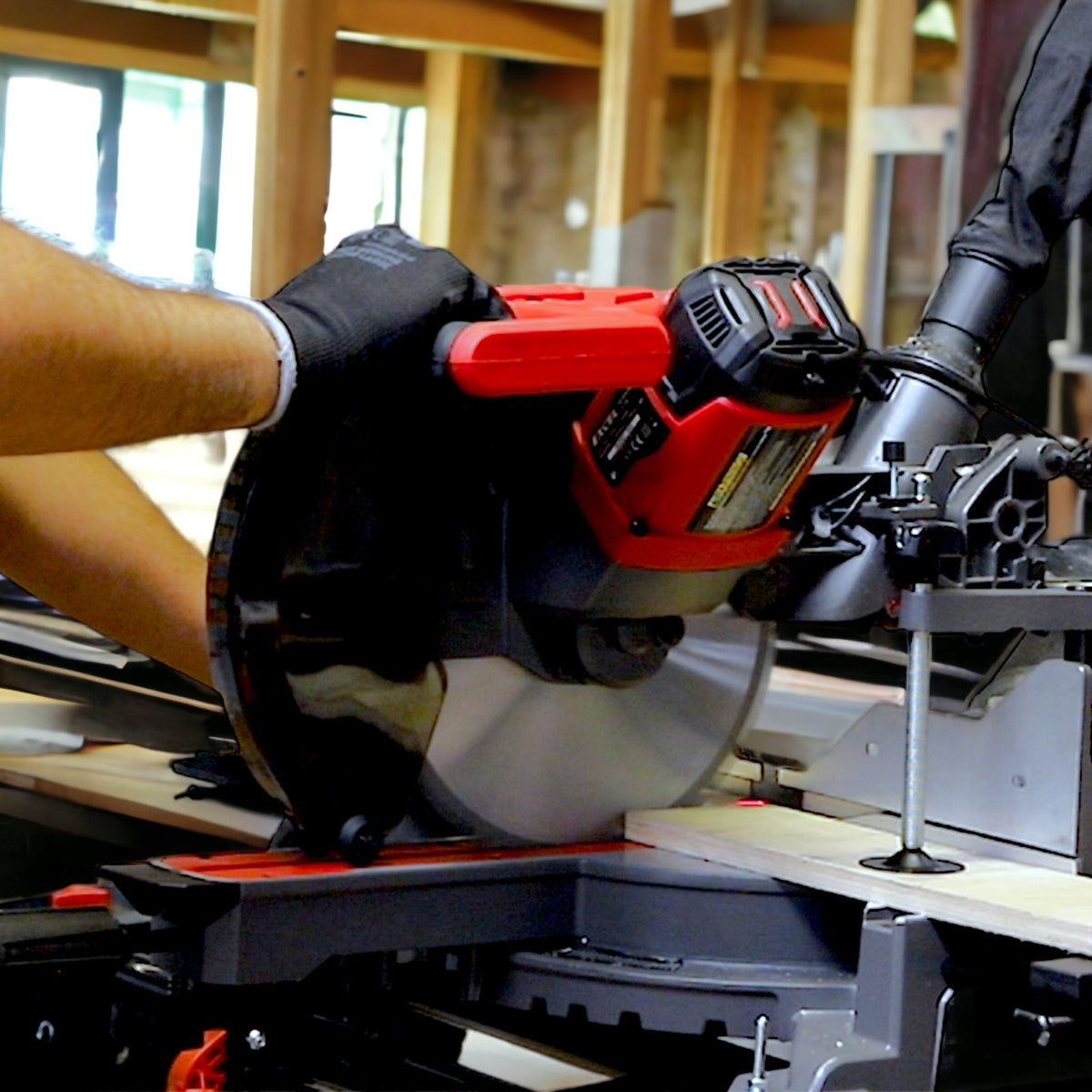 Excel 10" 255mm Sliding Mitre Saw Double Bevel 2000W/240V with Laser & Universal Wheel Stand