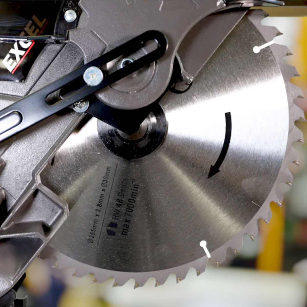 Excel 10" 255mm Sliding Mitre Saw Double Bevel 2000W/240V with Laser & Universal Wheel Stand