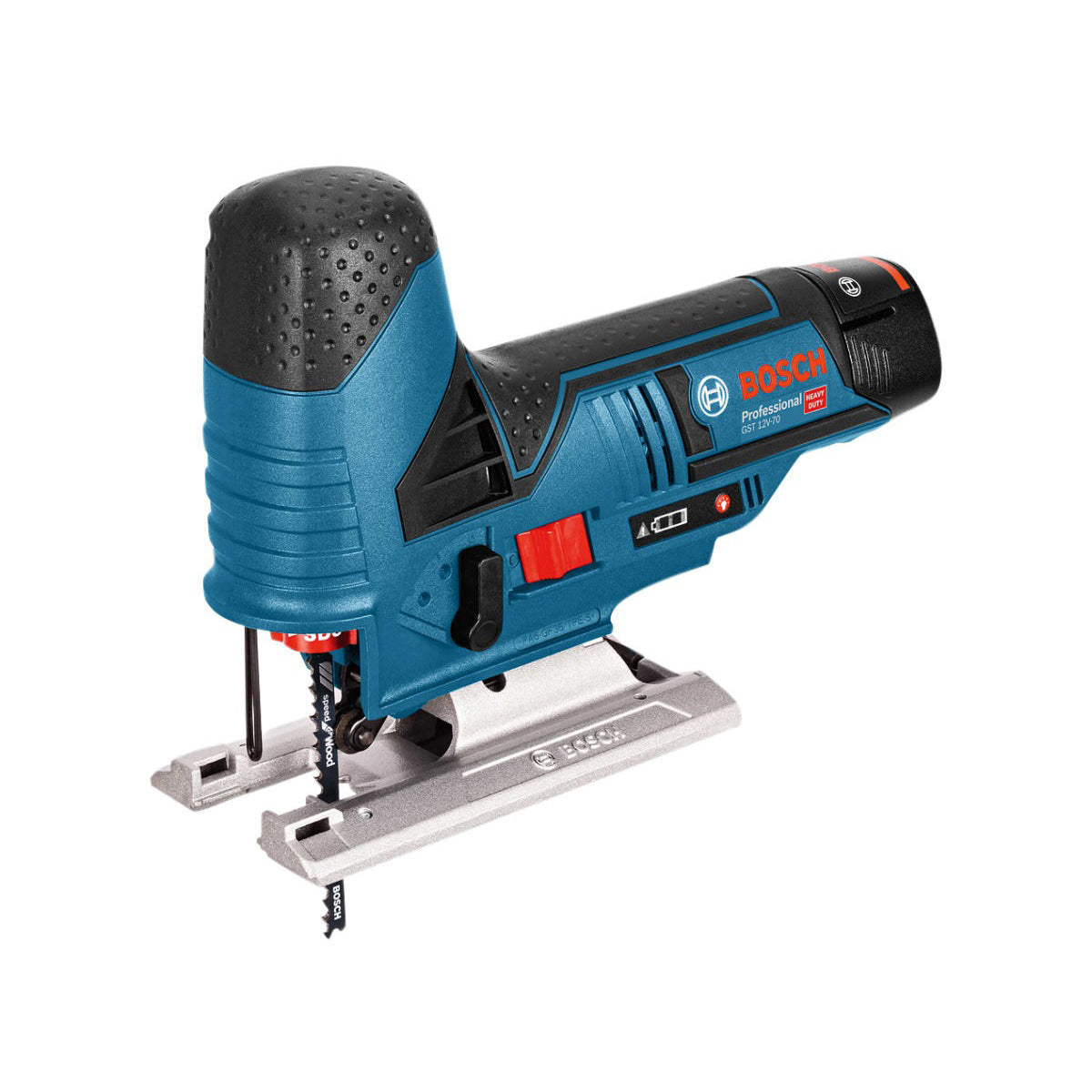 Bosch GST 12V-70 Professional Jigsaw 2 x 2.0Ah Batteries & Charger in Case 06015A1070