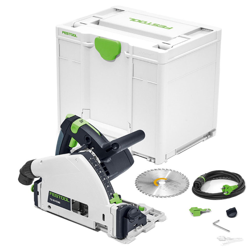 Festool TS 55 FEQ-Plus 110V GB Circular Plunge-Cut Saw In Systainer 576707