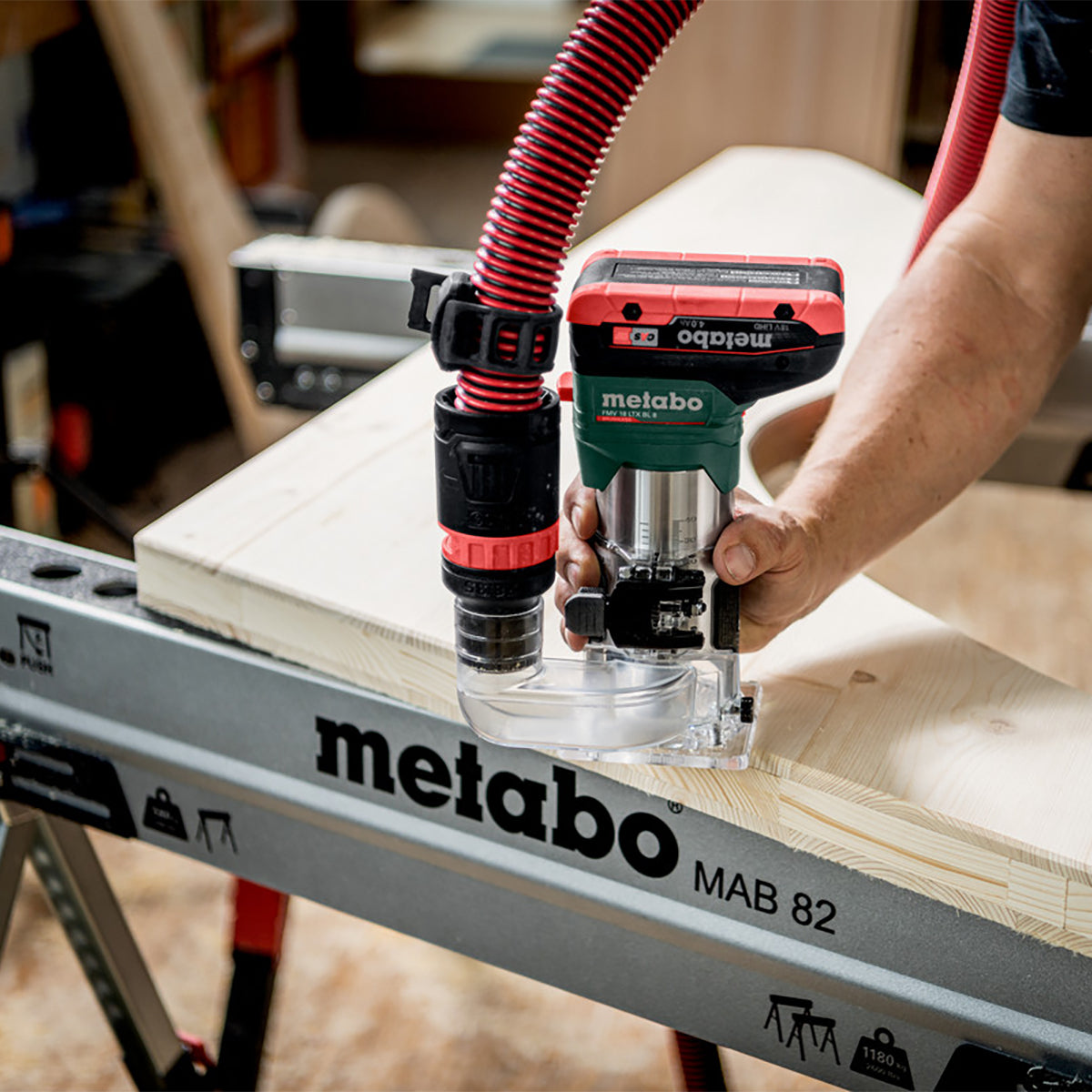 Metabo FMV 18 LTX BL 8 18V Brushless 1/4" Trim Router Body Only in Metabox 601742830