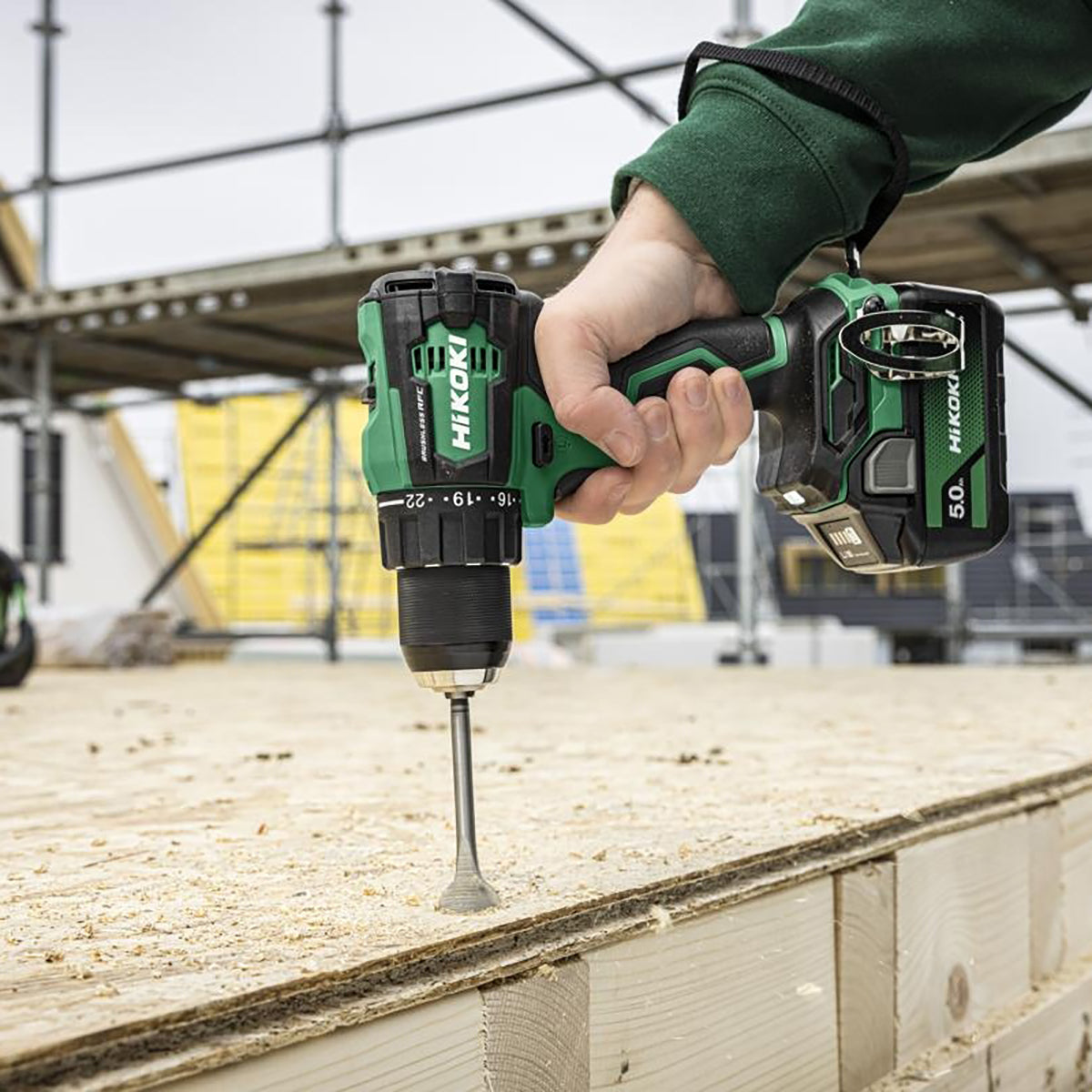 Hikoki DV18DEW2Z 18V Brushless Combi Drill with 1 x 5.0Ah Battery Charger & Case
