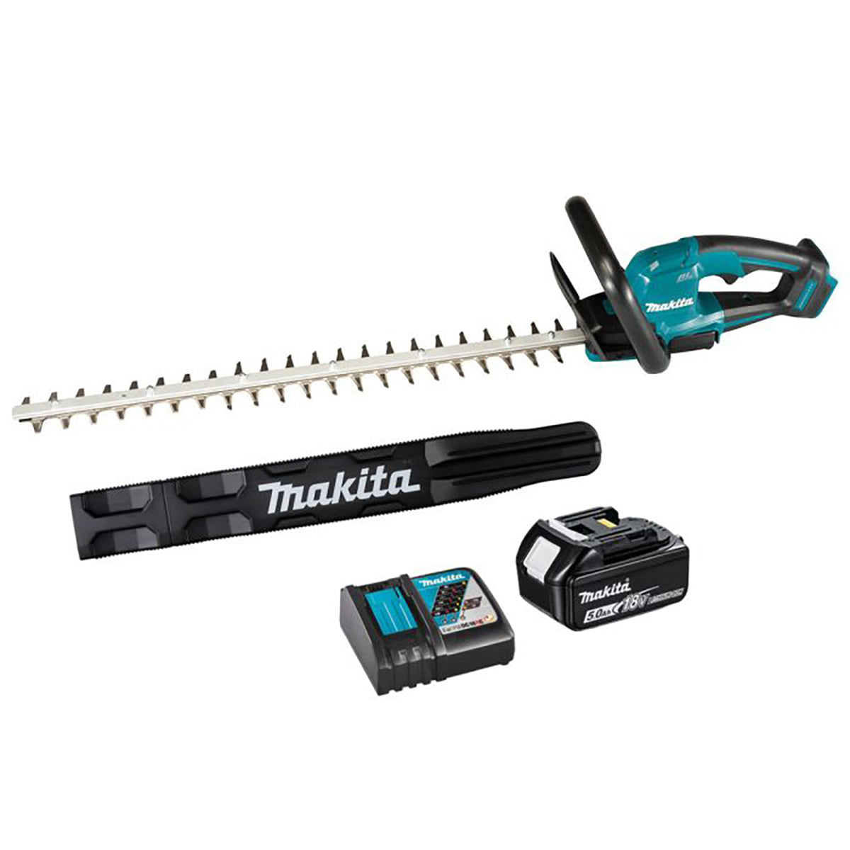 Makita DUH606RT 18V LXT Brushless 60cm Hedge Trimmer With 1 x 5.0Ah Battery & Charger