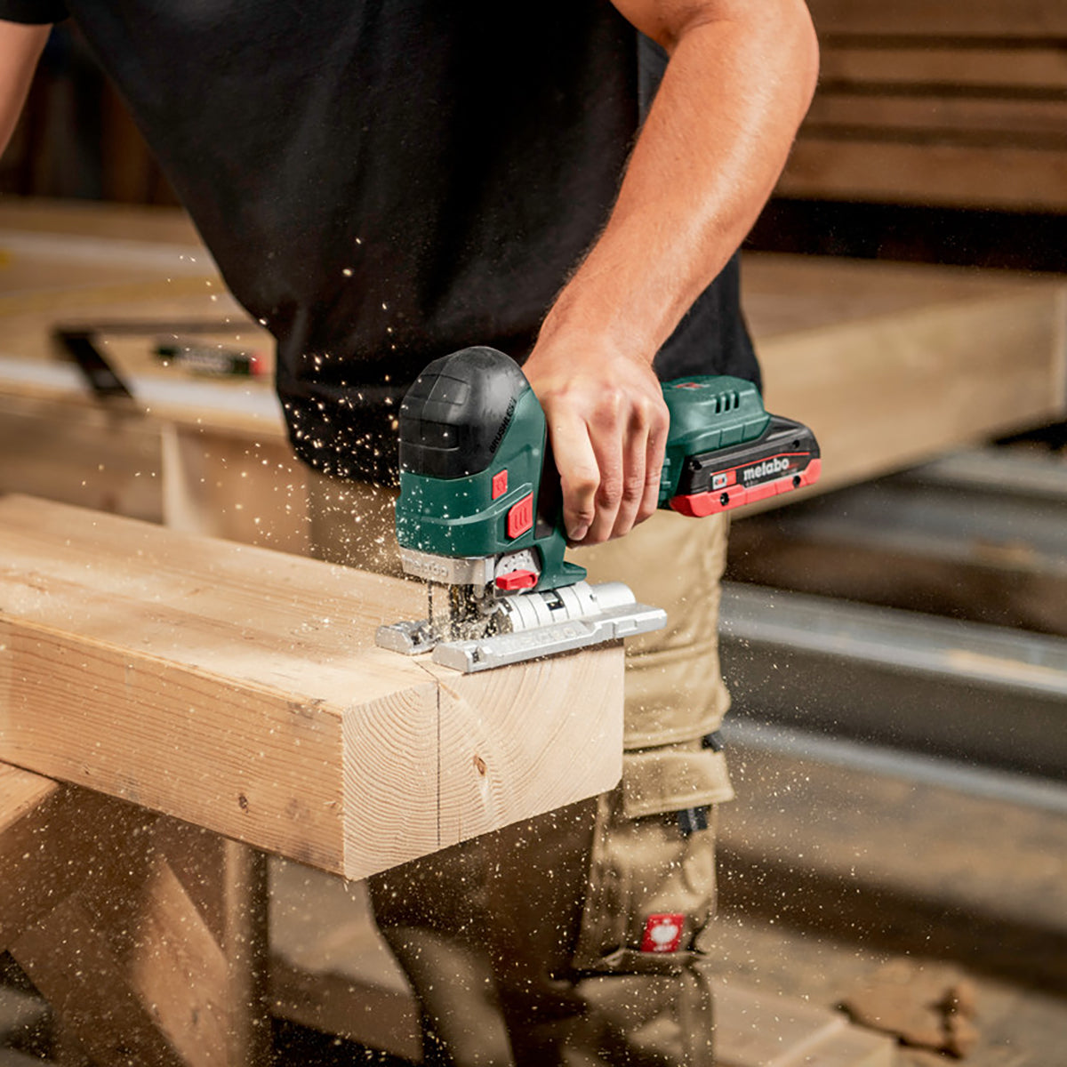 Metabo STA 18 LTX 150 BL 18V Brushless Body Grip Jigsaw with 1 x 5.2Ah Battery Charger & Metabox