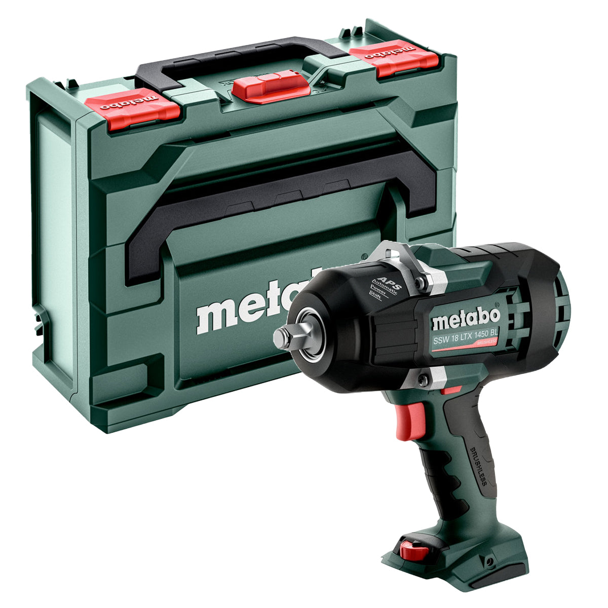 Metabo SSW 18 LTX 1450 BL 18V Brushless High Torque 1/2" Impact Wrench Body Only & Metabox 602401840