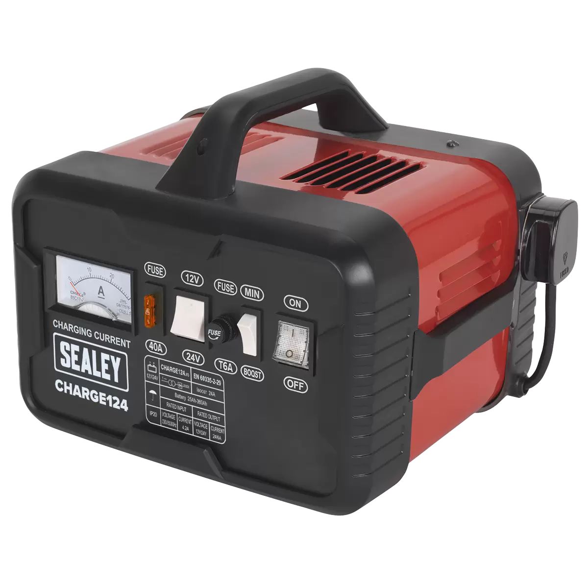 Sealey CHARGE124 28A 12/24V Battery Charger