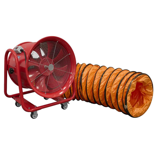 Sealey VEN500 Portable Ventilator Ø500mm with 5m Ducting for Efficient Air Circulation 230V/1100W