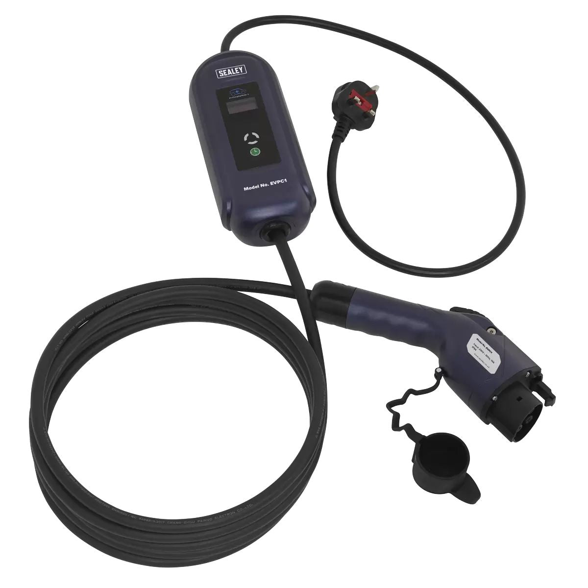 Sealey EVPC1 230V Portable EV Charger Mode 2 Type 1 to UK 10A 5m Cable