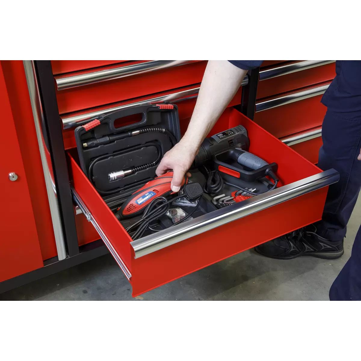 Sealey AP6310 10 Drawer Mobile Workstation with Backboard