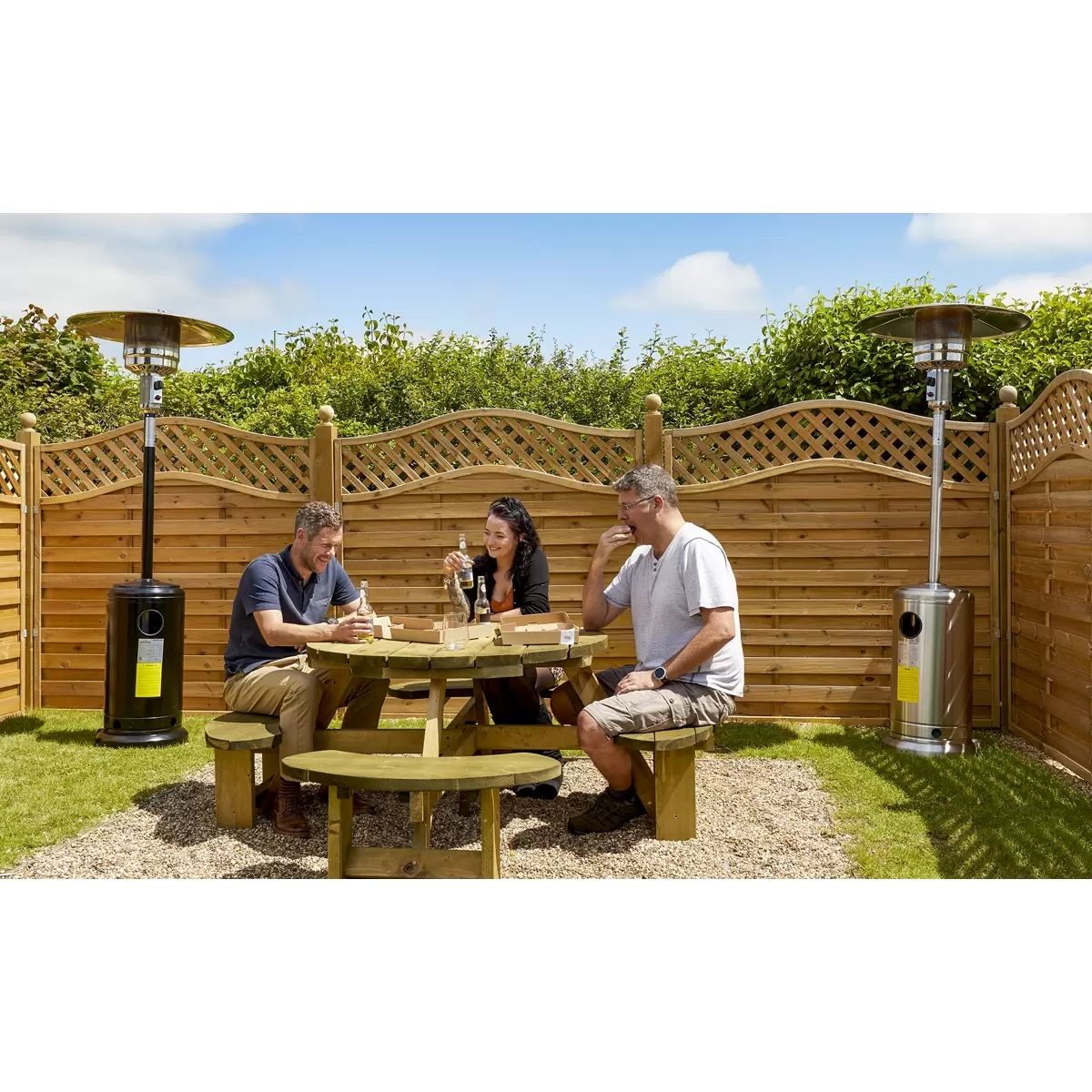 Dellonda DG1 13kW Commercial & Domestic Outdoor Garden Gas Patio Heater Black
