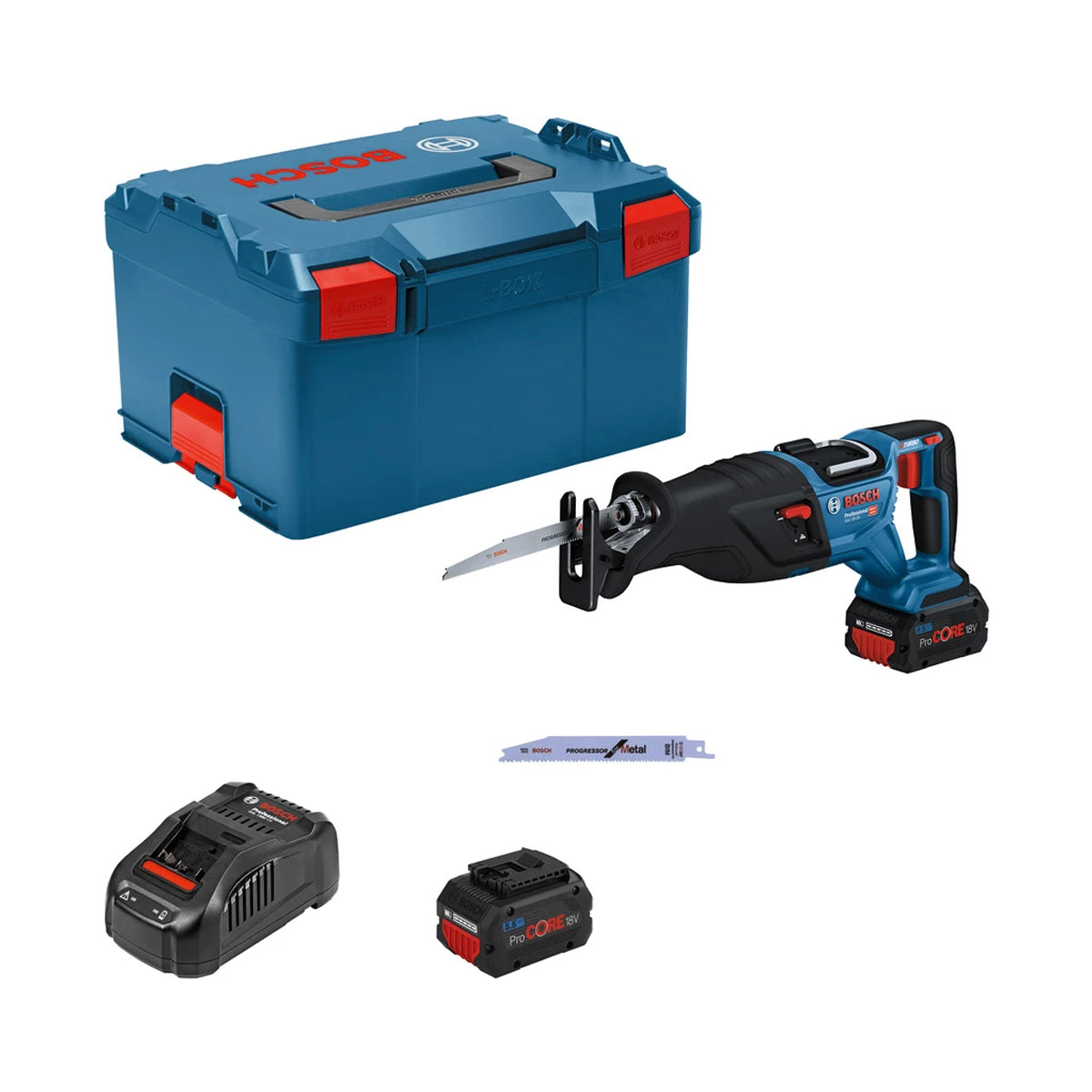 Bosch GSA 18V-28 Reciprocating Saw With 2 x 5.5Ah Batteries & Charger in L-Box 06016C0070
