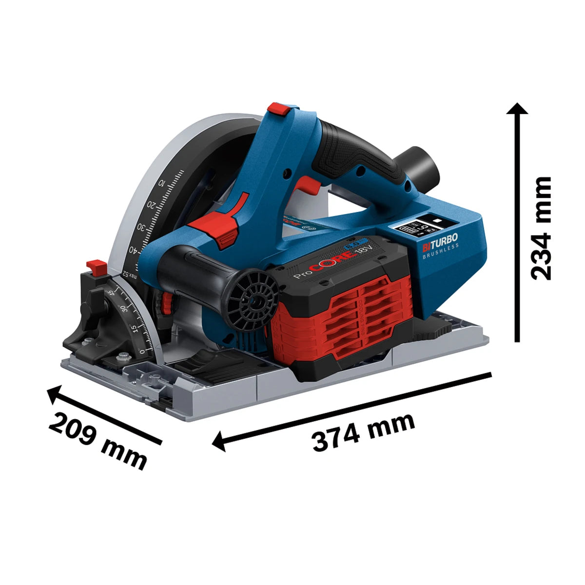 Bosch GKT 18V-52 GC Professional BITURBO Plunge Saw Cordless Precision Cutting Tool Body only 06016B4000