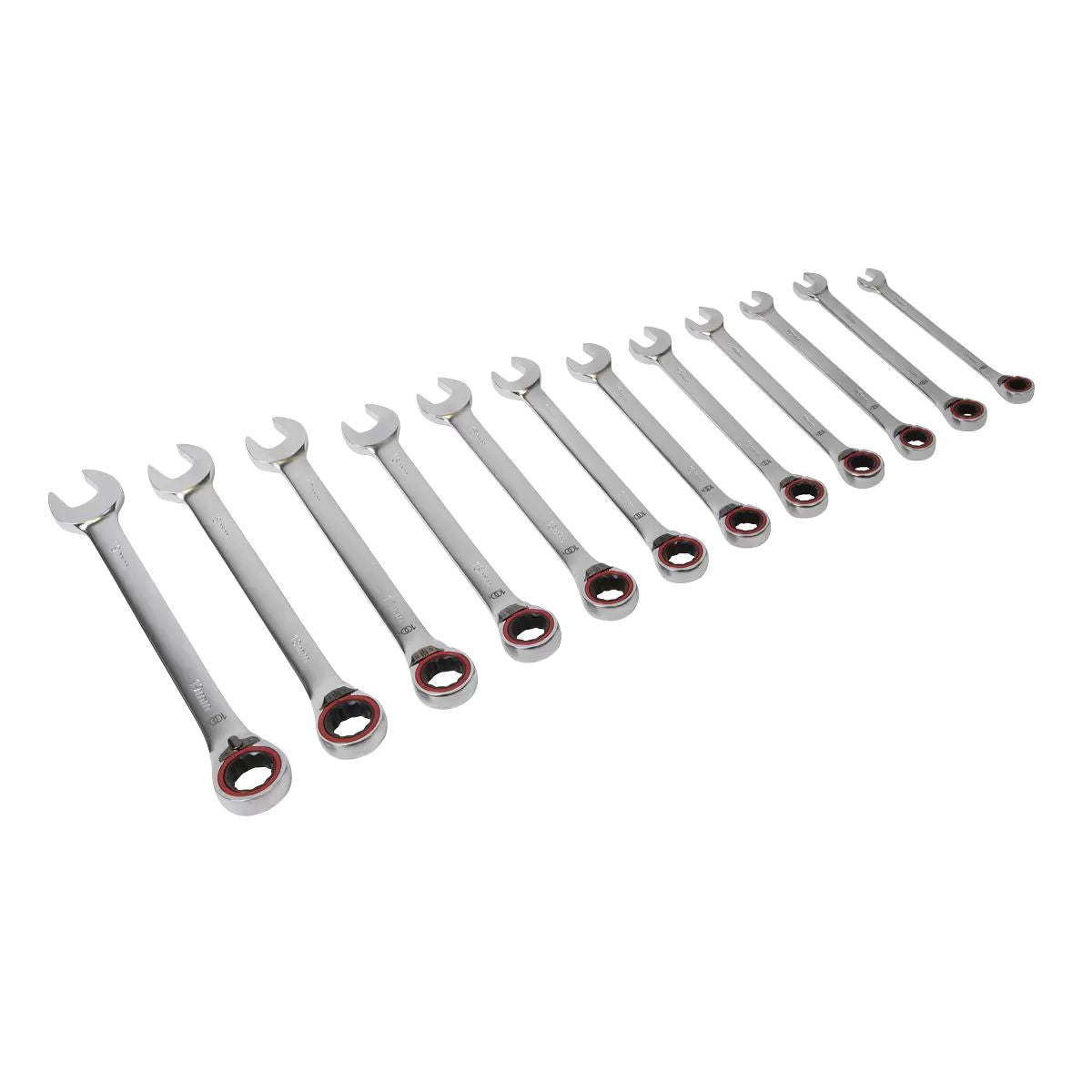 Sealey AK63944 Reversible Ratchet Combination Spanner Set 12pc