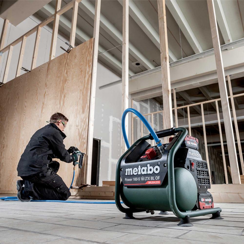 Metabo Power 160-5 18 LTX BL OF 18V Brushless Compressor with Air Blow Gun & 5m Air Hose 601521850