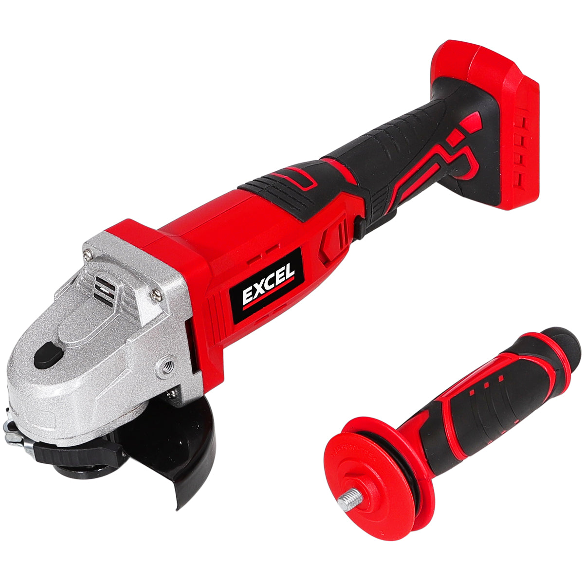 Excel 18V Cordless Angle Grinder 115mm with 1 x 2.0Ah Battery Charger & Bag