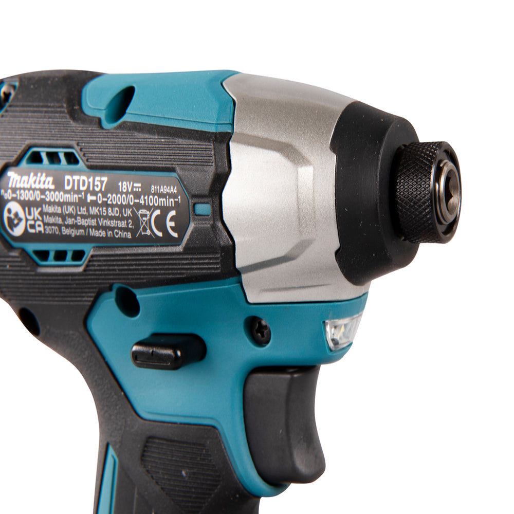 Makita DTD157Z 18V Brushless Impact Driver with 1 x 5.0Ah Battery & Charger