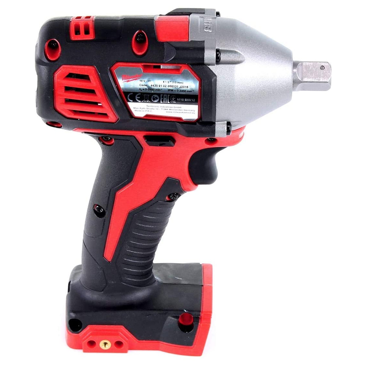 Milwaukee M18BIW12-0 18V Compact 1/2" Impact Wrench with 1 x 5.5Ah Battery Charger & Bag