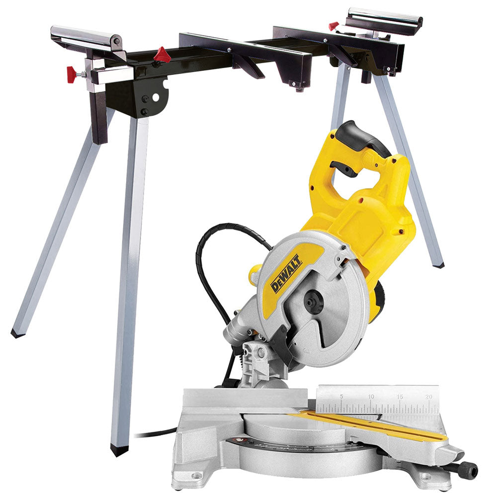 Dewalt DWS777-LX 216mm XPS Crosscut Sliding Compound Mitre Saw 1800W 110V With Leg Stand