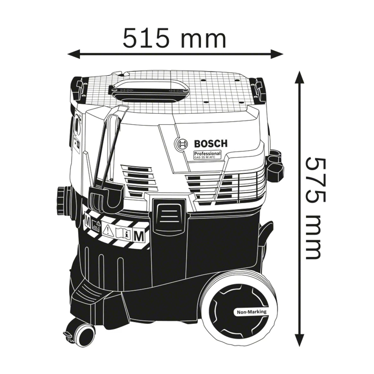 Bosch GAS 35 M AFC Professional M-Class Wet & Dry Vacuum for Efficient Cleaning 240V/1200W 06019C3160