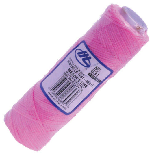 Marshalltown Masons Line 87m 285ft Fluorescent Pink Braided Nylon M631