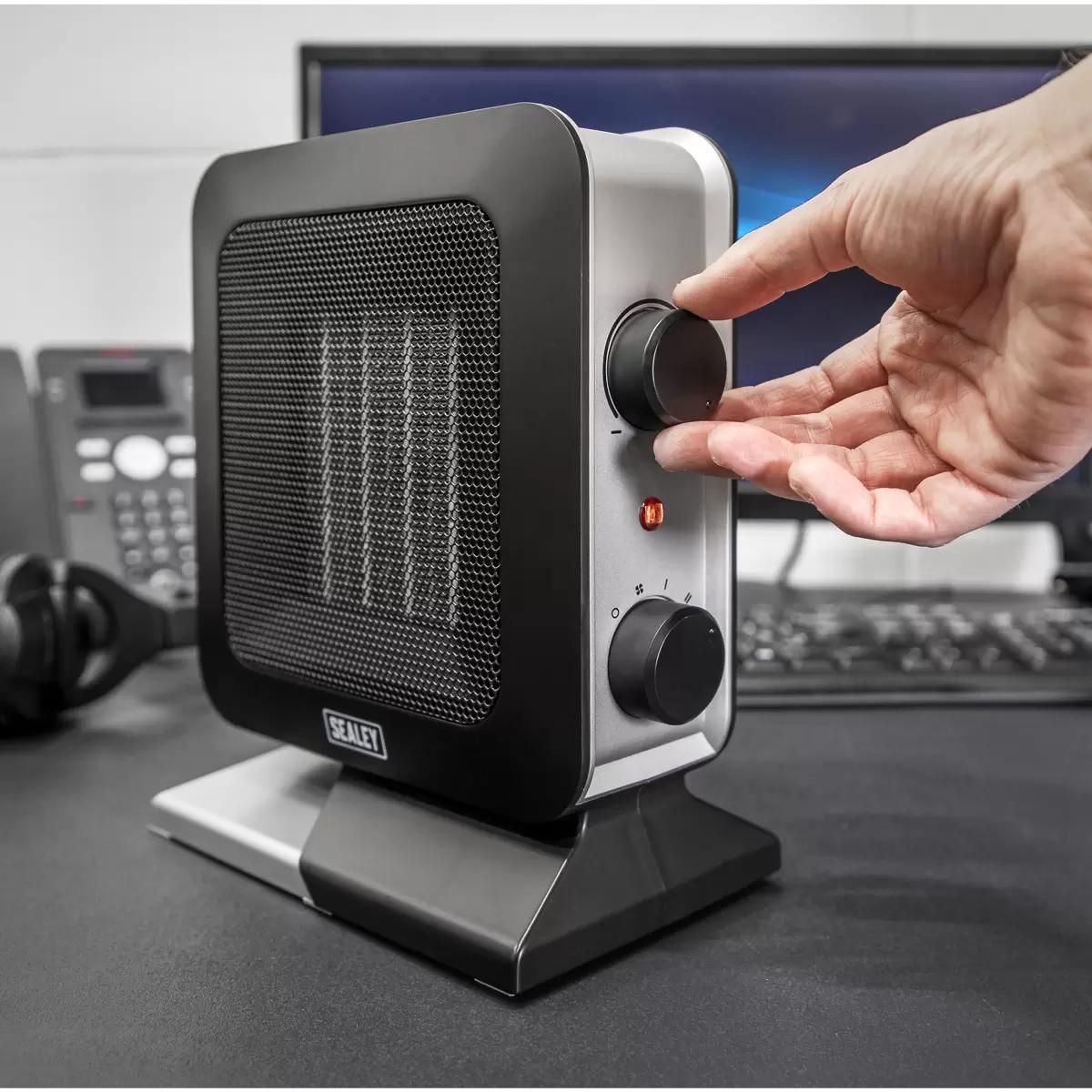 Sealey CH2013 Ceramic Fan Heater Compact & Efficient Heating Solution 230V/1500W