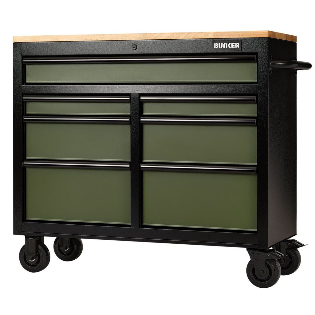 Draper B100-41GR BUNKER 41" Workbench Roller Tool Cabinet 7 Drawer Green 08221
