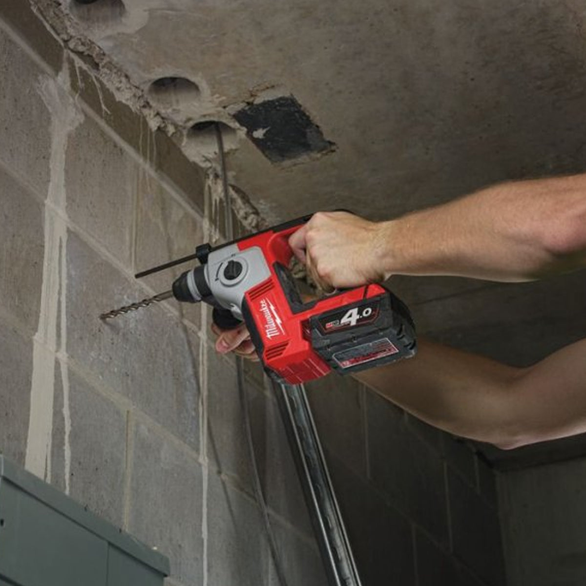 Milwaukee M18 BH-0 18V SDS+ 2 Mode Hammer Drill with 1 x 3.0Ah Battery Charger & Bag