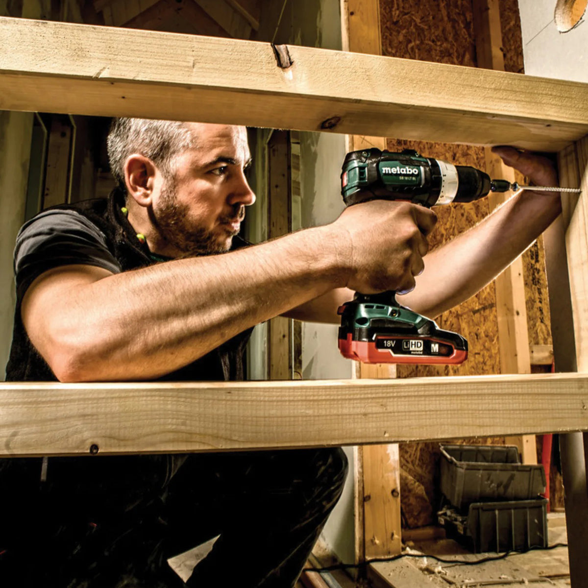Metabo SB 18 LT BL 18V Brushless Combi Hammer Drill with 1 x 4.0Ah Battery Charger & Metabox