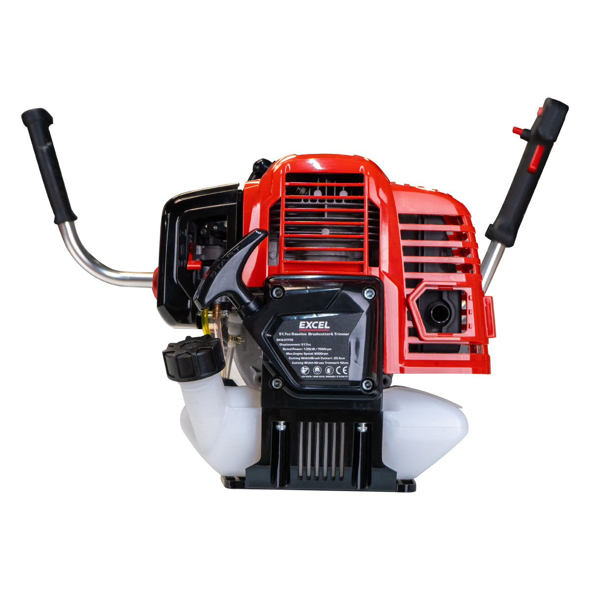 Excel 52cc 50cm Petrol Grass Trimmer & Brush Cutter 2-in-1 Multi Garden Tool with Engine Oil