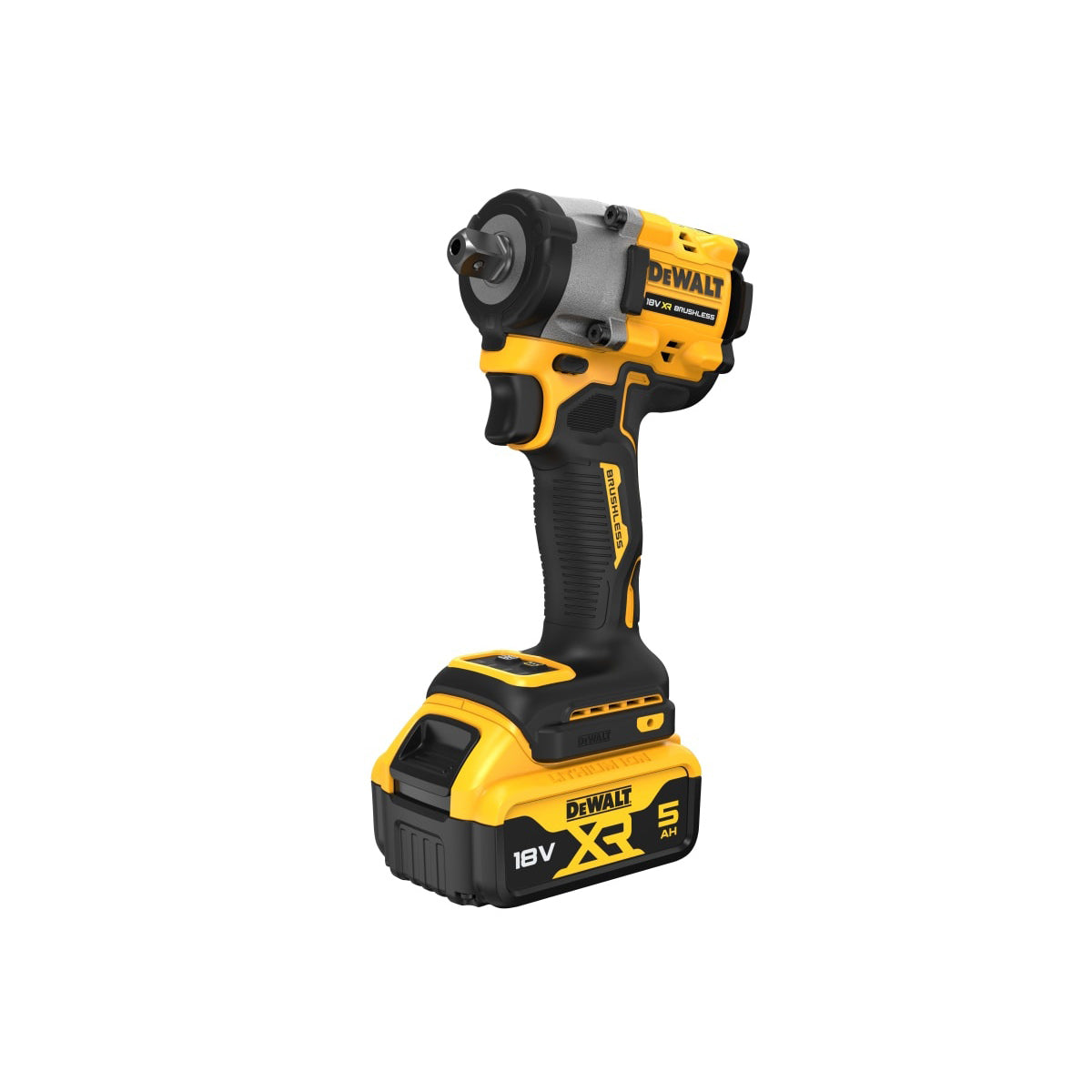 Dewalt DCF922P2T 18V XR Brushless 1/2" Impact Wrench With 2 x 5.0Ah Batteries Charger & Kitbox