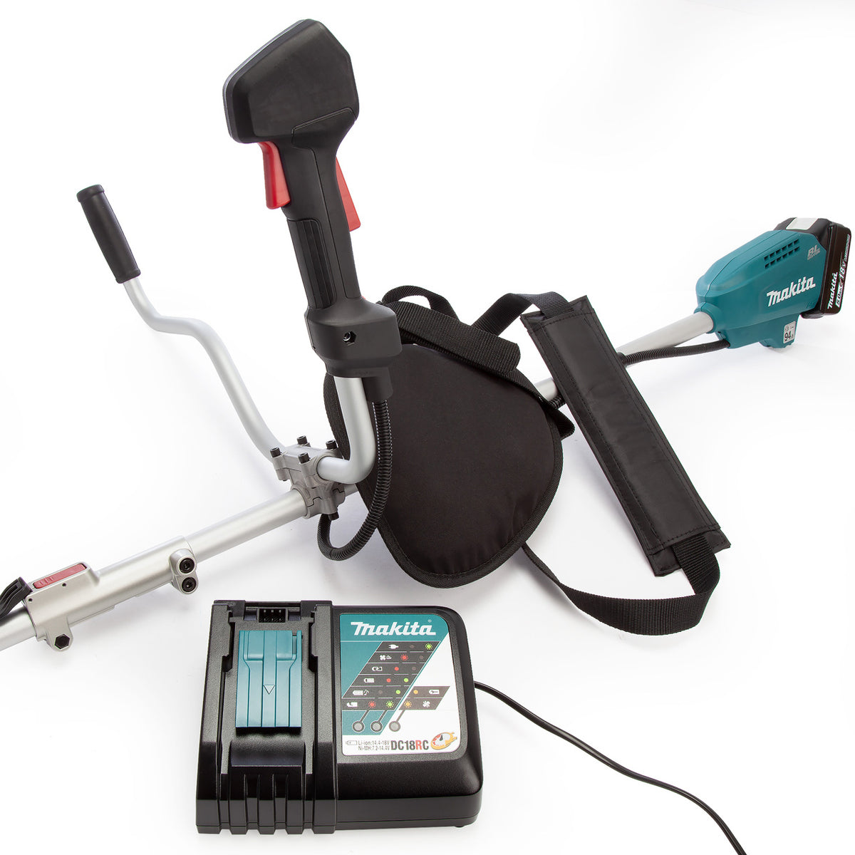 Makita DUR191URT8 18V Cordless Split Shaft Brush Cutter with 1 x 5.0Ah Battery & Charger
